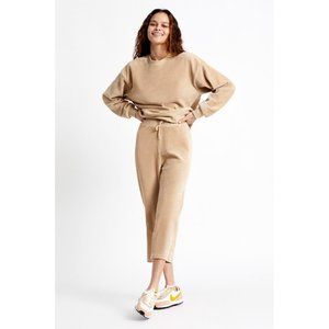 Brixton Dazed Crop Pant in Beige Size XL